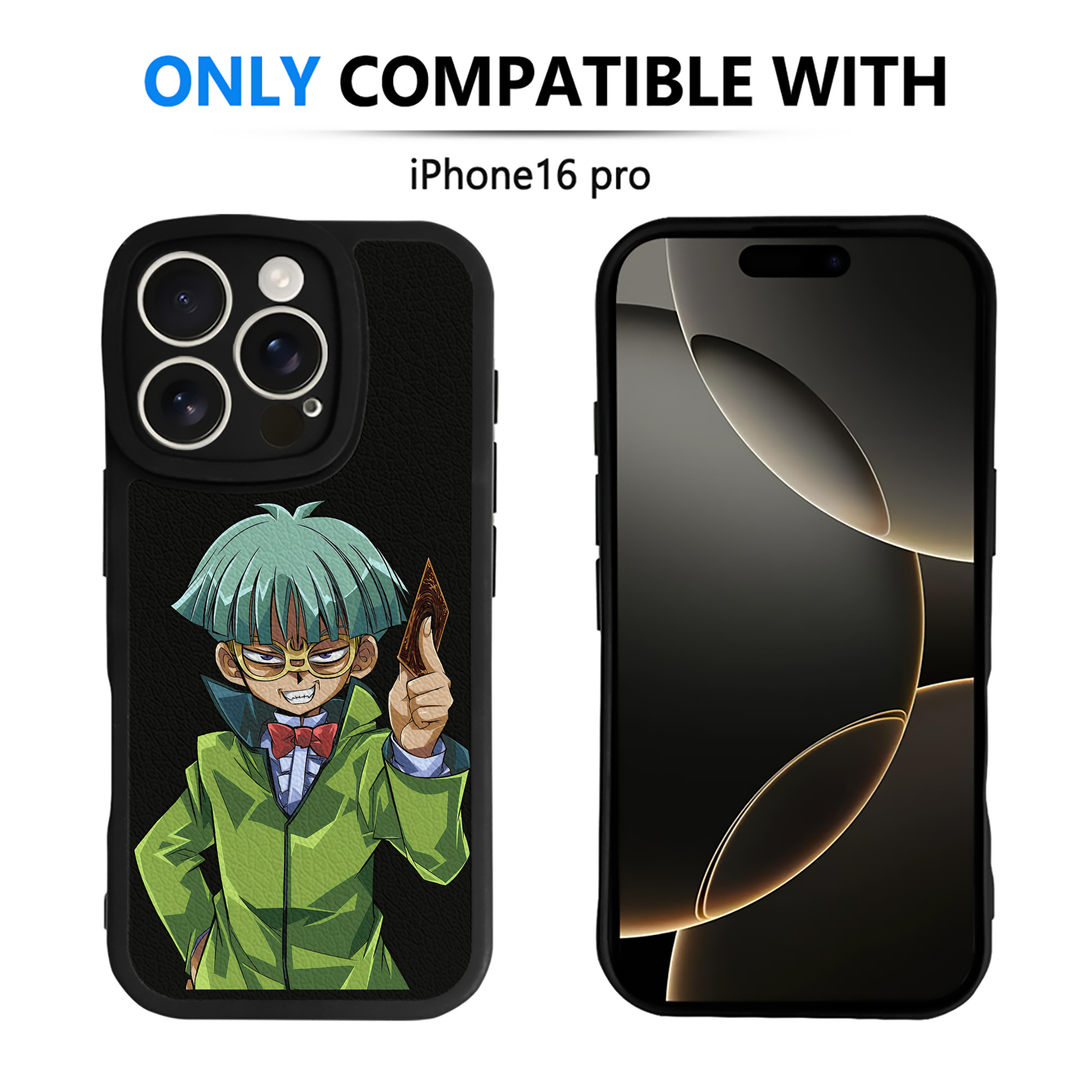 （画像用） 遊☆戯☆王 Yu-Gi-Oh! 【iPhone 16シリーズ対応】シリコンスマホケース（レザー調） 材質：シリコン